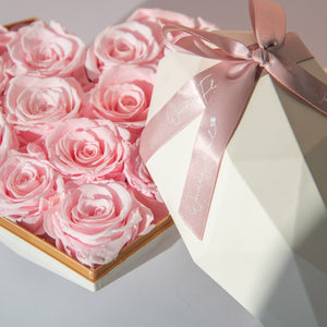 Small Heart Box, Preserved Roses