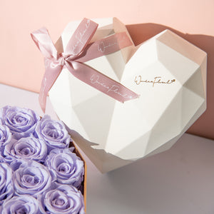 Small Heart Box, Preserved Roses