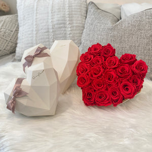 Large Love Box, Red Preserved Roses