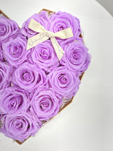 Load image into Gallery viewer, Large Love Box, Light Purple Preserved Roses
