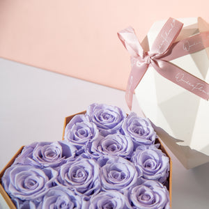 Small Heart Box, Preserved Roses