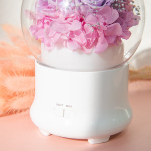 Aroma Humidifier with Pink Purple Roses