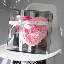 Load image into Gallery viewer, Heart Shaped Rose in Mirror Backing Box - Gradient Pink
