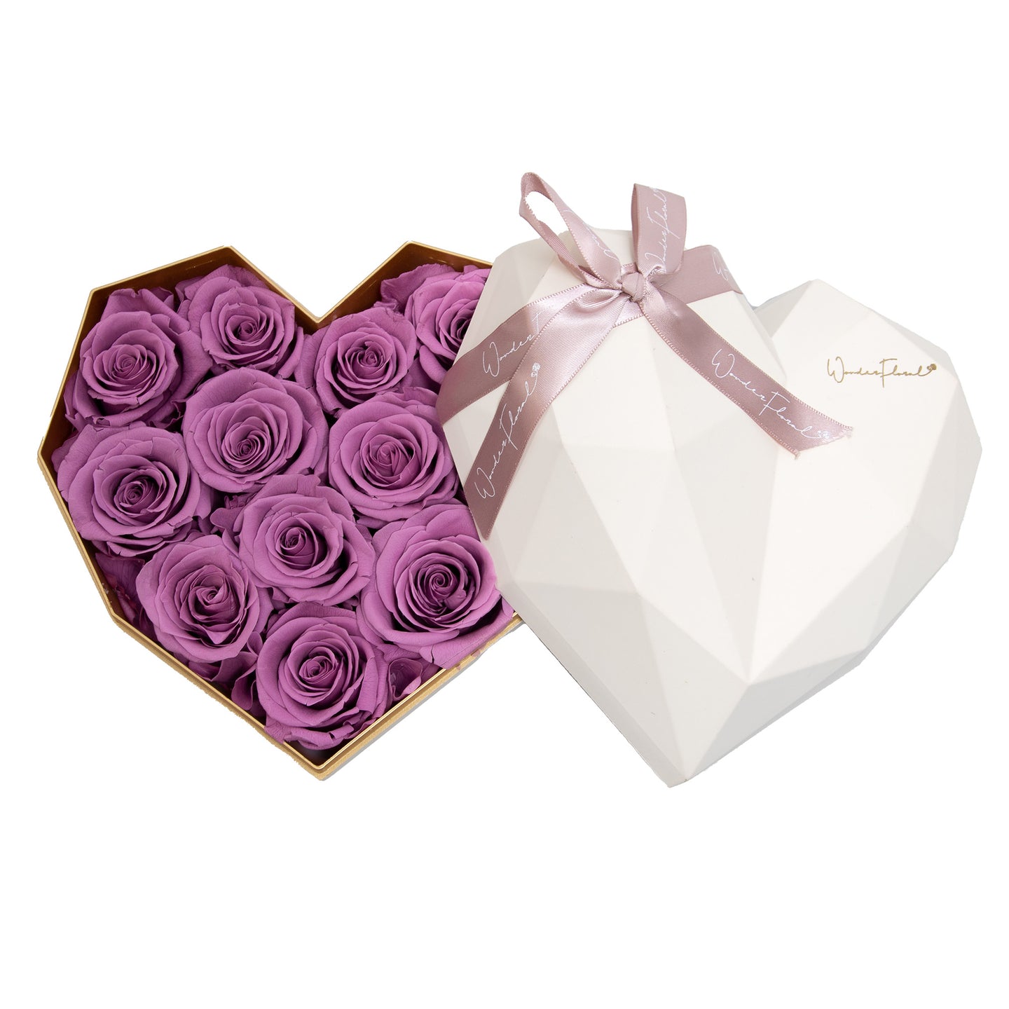 Small Heart Box, Preserved Roses