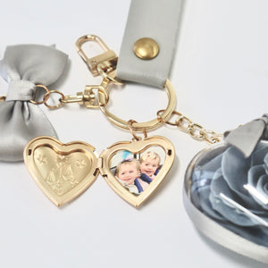 Eternal Rose Photo Keychain