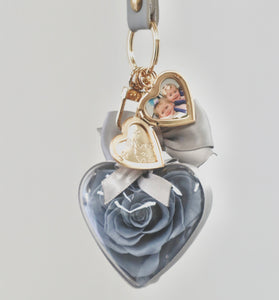 Eternal Rose Photo Keychain