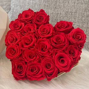 Large Love Box, Red Preserved Roses
